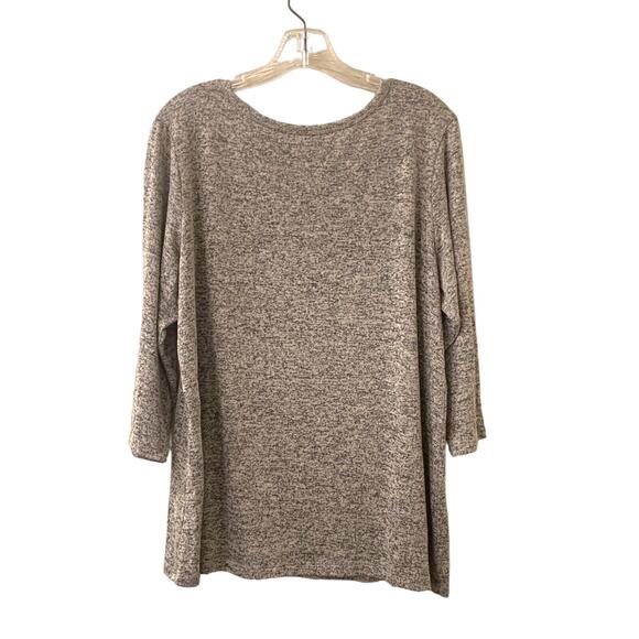 Per Seption Woman Lightweight Sweater, 3/4 Length Sleeve, Grey, Size 2X - Picture 2 of 6